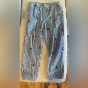 Urban Outfitters blue corduroy peace pants size L